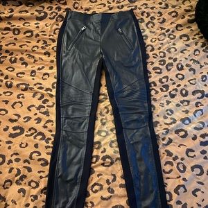 BCBG Body Sculpting Leather Leggings